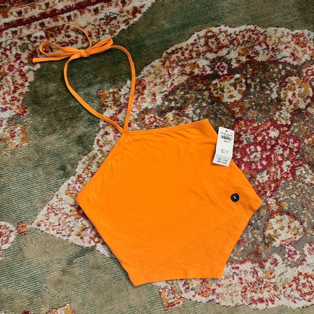 NEW W/ TAGS | Orange tie crop top 🍊